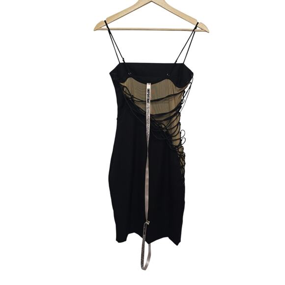 NWT HOUSE of CB Lace-Up Side Tie Bodycon Mini Dress Womens Size Small Sexy Club - Picture 2 of 9